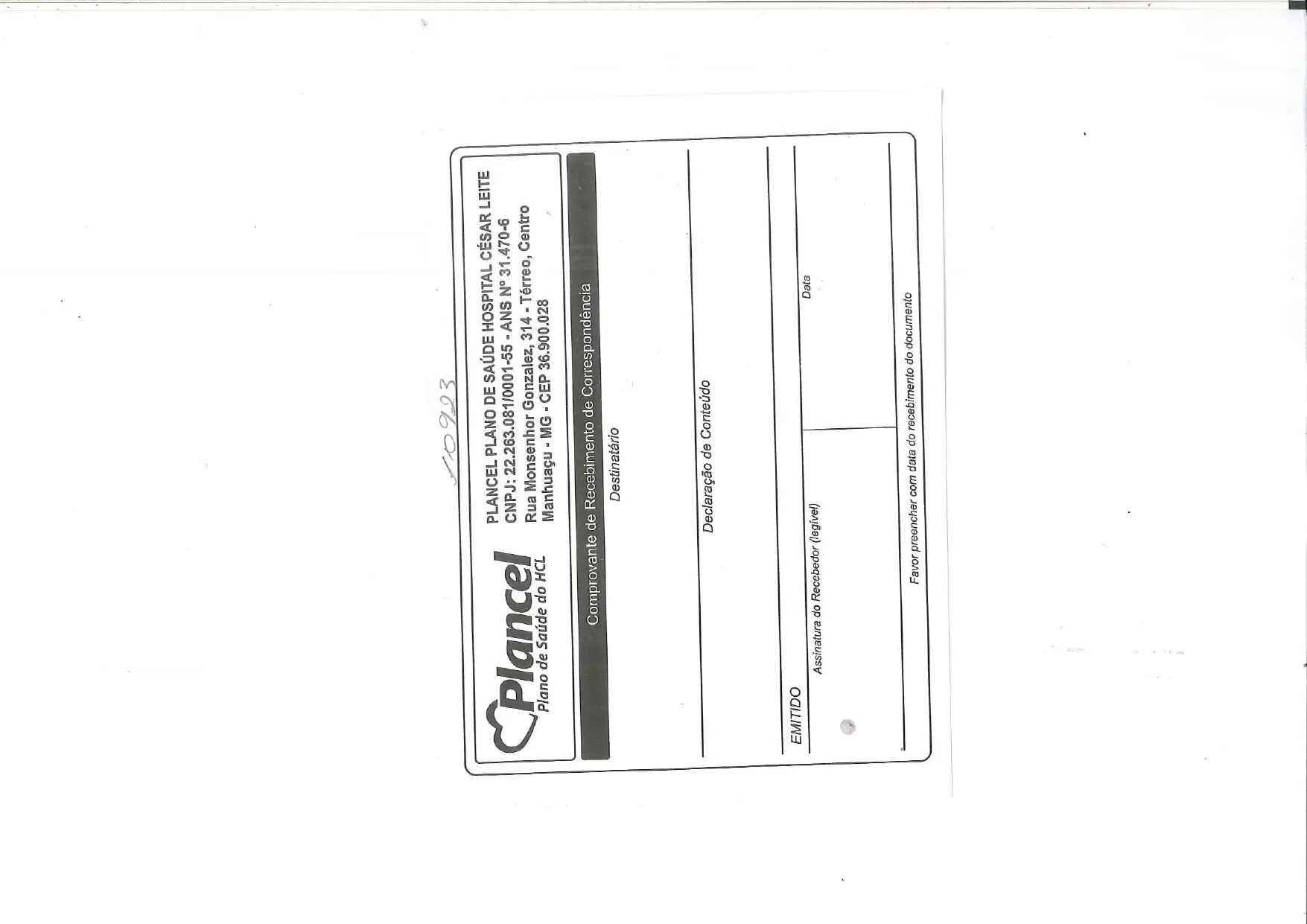BLOCO DE NOTAS 16CM X 11,5CM - AVISO DE RECEBIMENTO