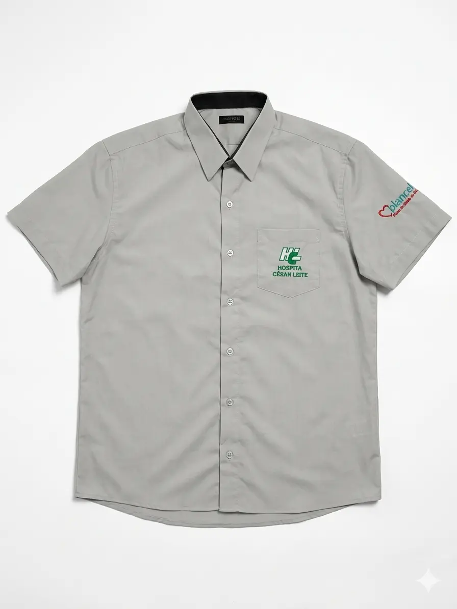 CAMISA TECIDO M.CURTA MASC. Nº 1 - HCL BRANCA