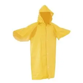 CAPA DE CHUVA PVC COM CAPUZ AMARELA