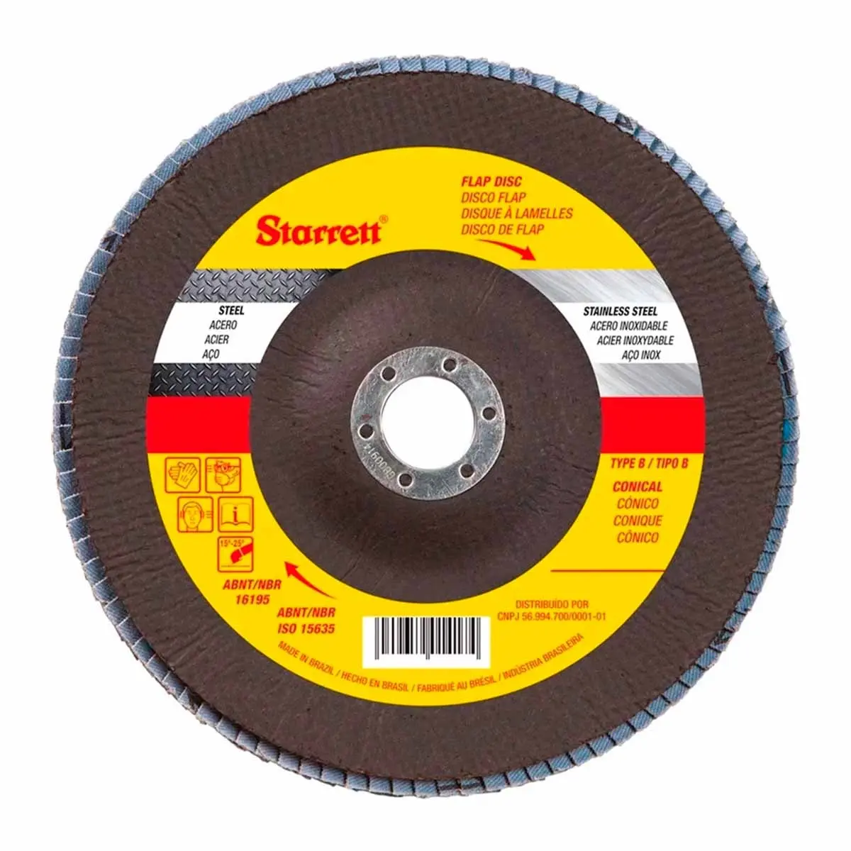DISCO FLAP AÇO 115MM G120