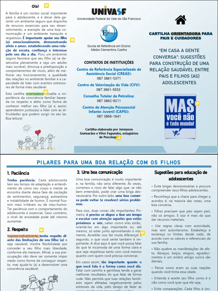 CARTILHA DE ORIENTAÇAO FAMILIARES E PACIENTES