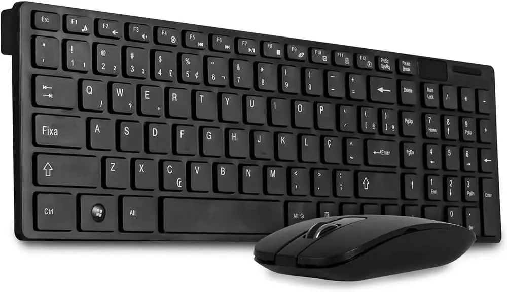 KIT TECLADO E MOUSE SEM FIO
