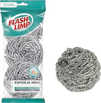 ESPONJA DE AÇO INOX PARA FERRO/GRELHA
