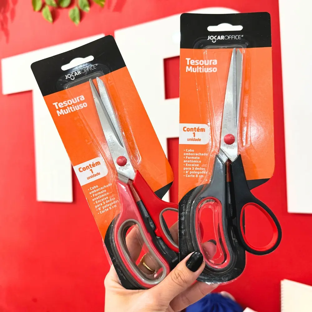 TESOURA DE AÇO INOX E RESINA TERMOPLA