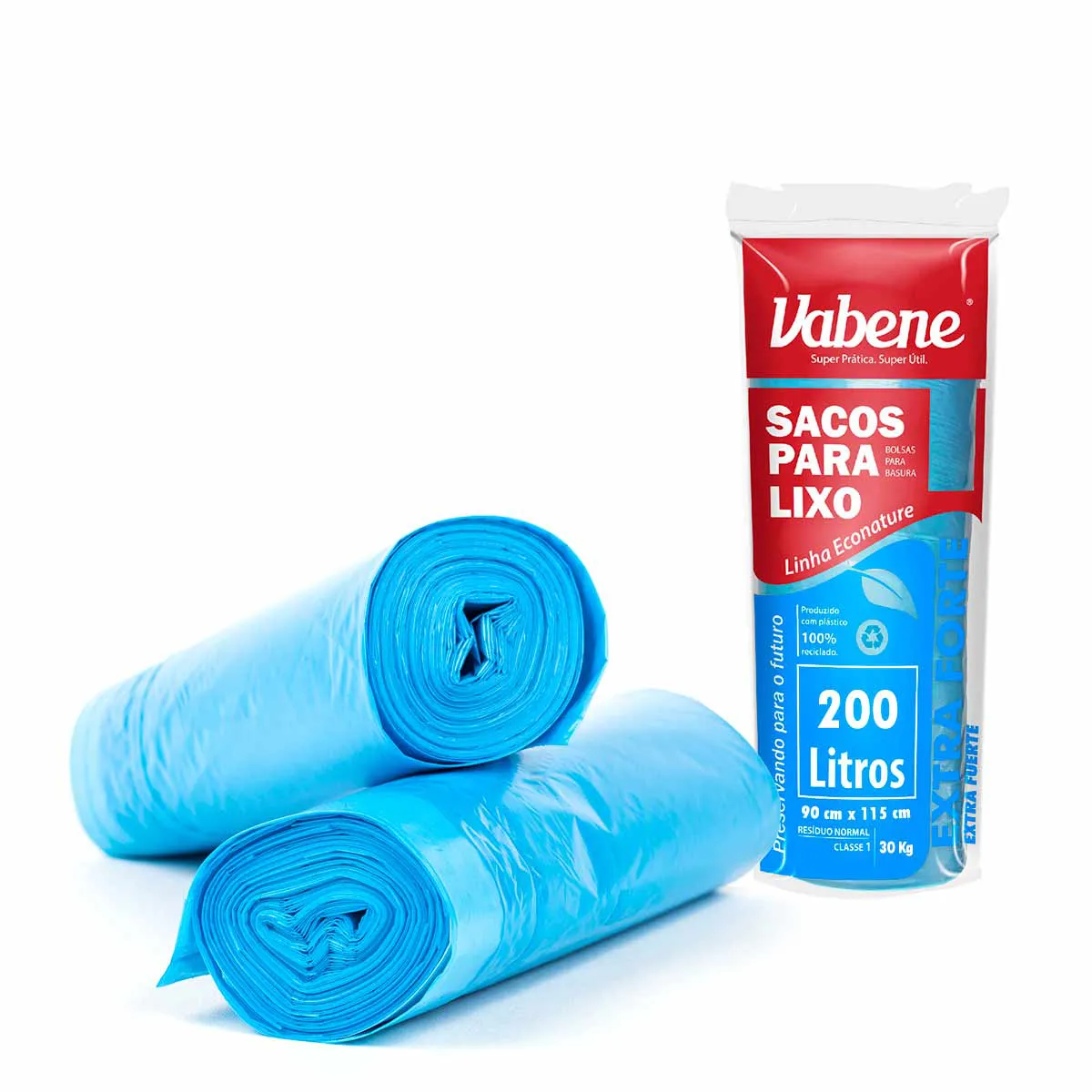 SACO PLASTICO LIXO AZUL 200LTS