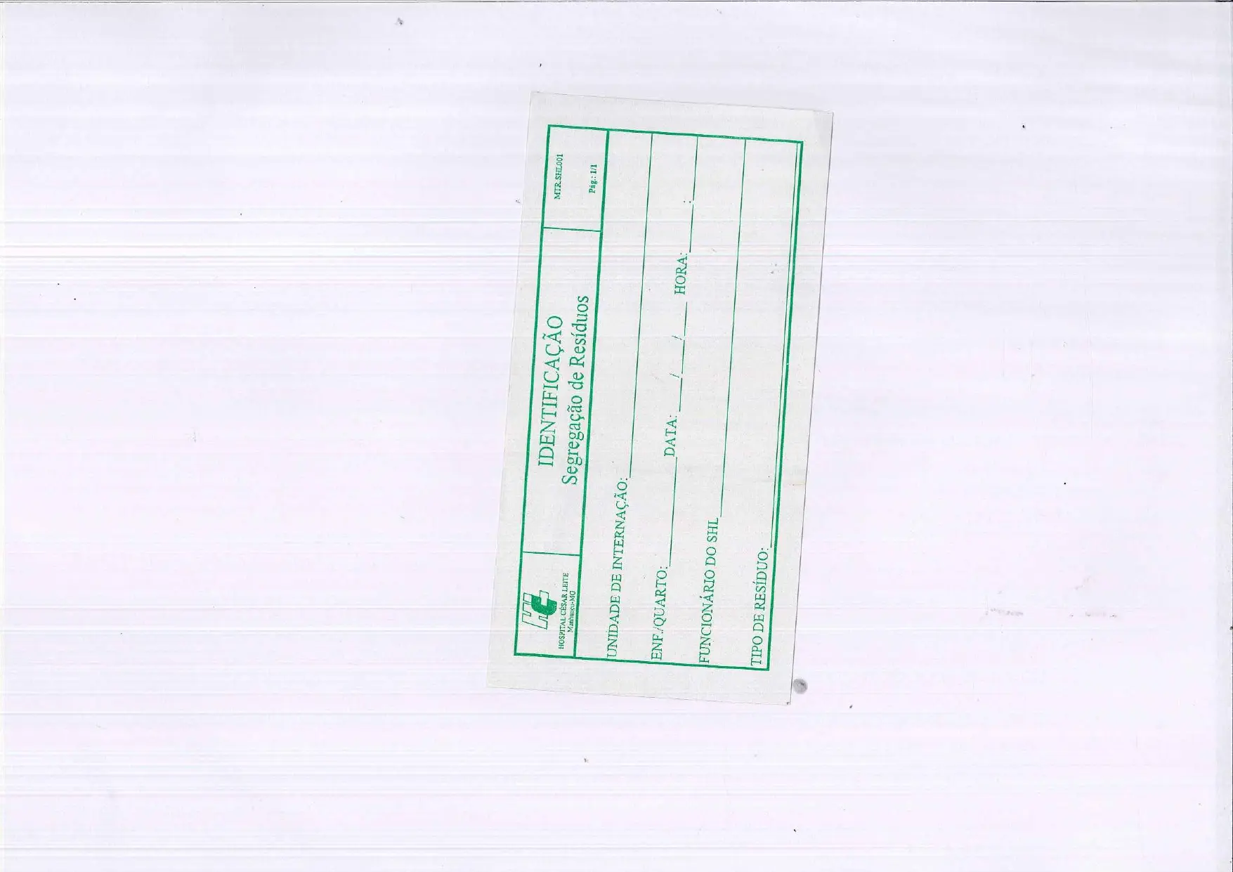 ETIQUETA ADESIVA 13X06CM IDENT. SEG.
