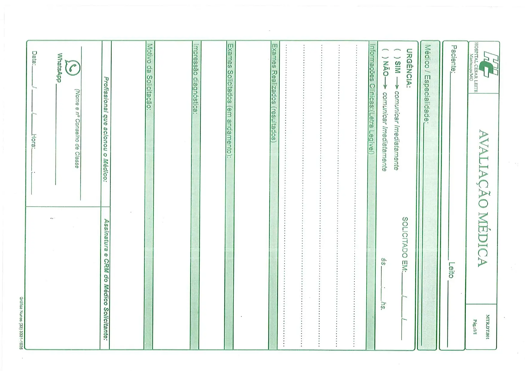 AVALIAÇÃO MEDICA